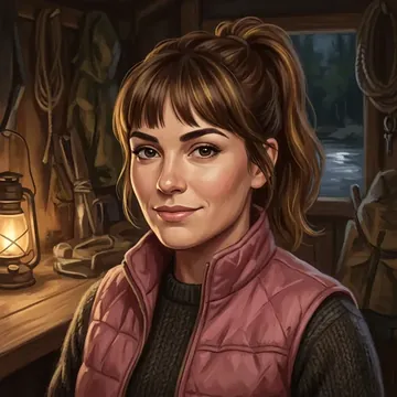 Ritratto di Justine Harrington, un personaggio AI