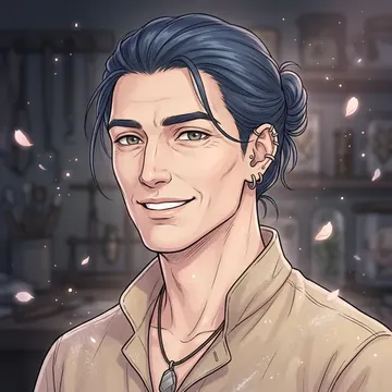 Portrait of Kazbek Karimi, an AI character