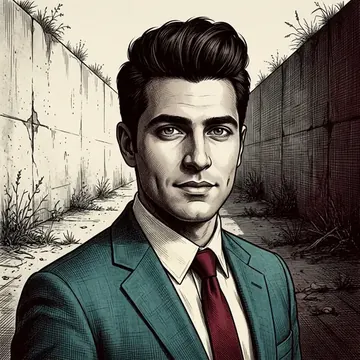 Ritratto di Kazem Ibrahim, un personaggio AI