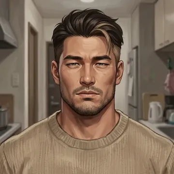 Retrato de Keisuke Fukushima, um personagem de AI