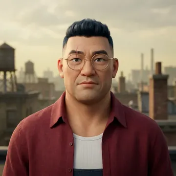 Portrait of Kenjiro Nishimoto, an AI character