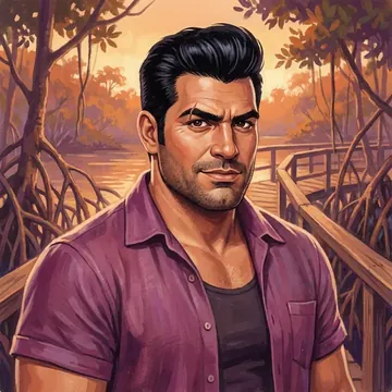 Retrato de Kiran Gellert, um personagem de AI