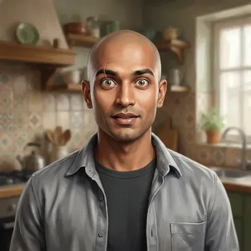 Ritratto di Kishore Shetty, un personaggio AI