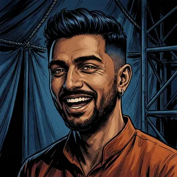 Retrato de Kripa Thind, um personagem de AI