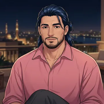Portrait of Laith Al-Sabah, an AI character