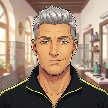 Retrato de Latif Belkhir, um personagem de AI