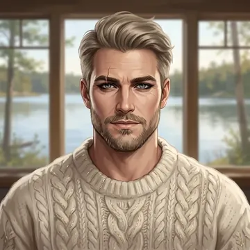 Retrato de Leander Veltman, um personagem de AI