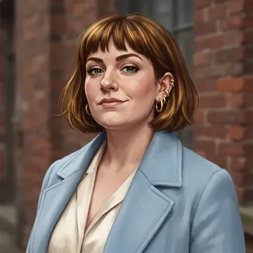 Portrait of Leona Hartley, an AI character