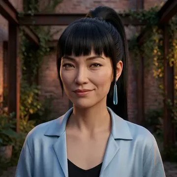 Portrait of Lihan Fan, an AI character