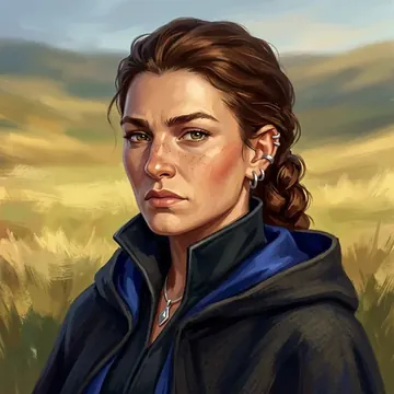 Portrait of Lubava Silovik, an AI character
