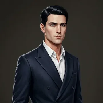 Lucian Ashcombe का पोर्ट्रेट, एक AI कैरेक्टर
