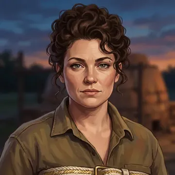 Porträt von Lucille Palethorpe, einem AI-Charakter