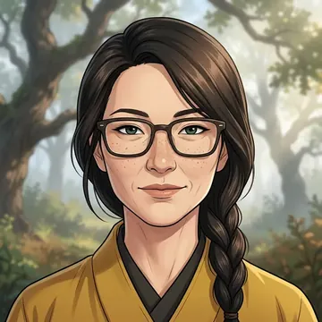 Portret postaci AI o imieniu Machiko Okubo