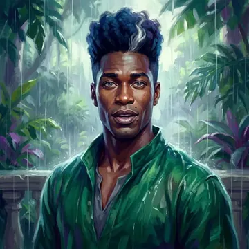 Portrait of Magaye Banda, an AI character