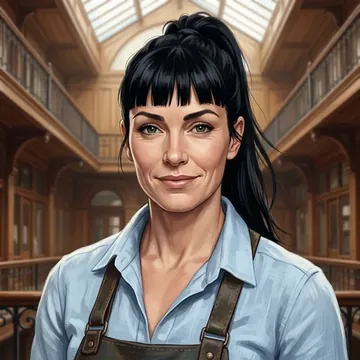 Ritratto di Mairwen Stratton, un personaggio AI