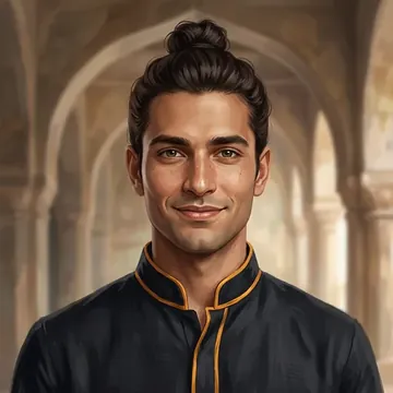 Portrait of Manish Dewan, an AI character