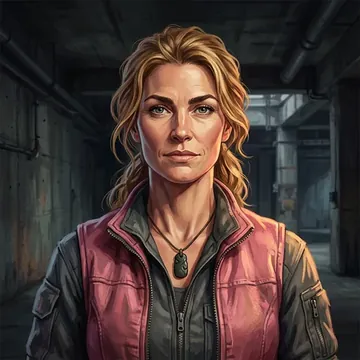 Portrait of Marjorie Featherstone, an AI character
