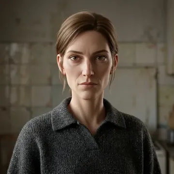 Portret postaci AI o imieniu Marthe Barreau