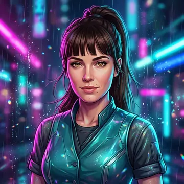 Ritratto di Milana Kostas, un personaggio AI