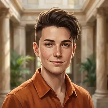 Ritratto di Milo Gasser, un personaggio AI
