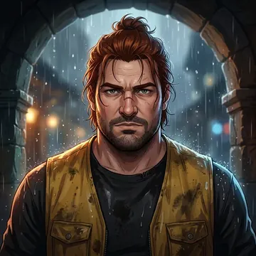Portrait of Miodrag Rusev, an AI character