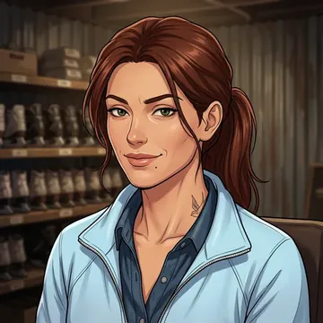 Portrait of Mirella Berardi, an AI character