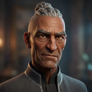 Portrait of Murdoc Blackbough, an AI character