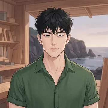 Portrait of Na-chi-yun Ha, an AI character
