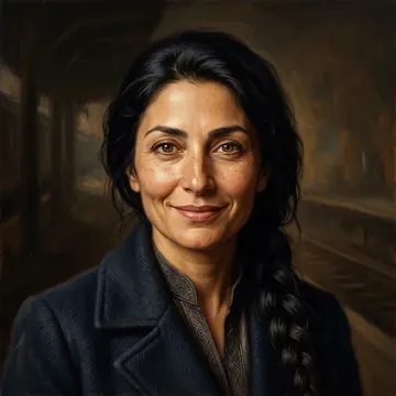 Portrait of Nabila Mirsani, an AI character
