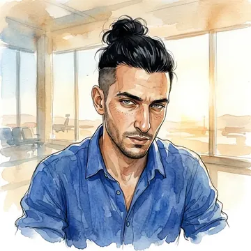 Portrait of Nadir Azaiz, an AI character