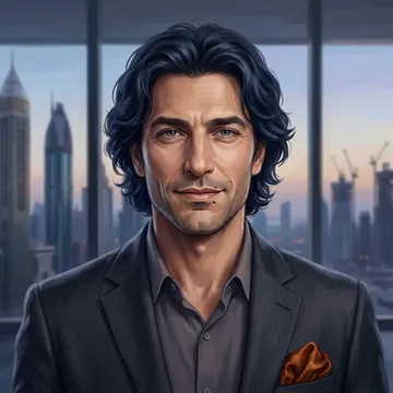 Portrait of Nael El-Haddad, an AI character