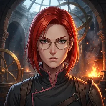 Retrato de Naeris Summerdew, un personaje AI