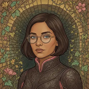 Portret postaci AI o imieniu Nahira Ghanawi