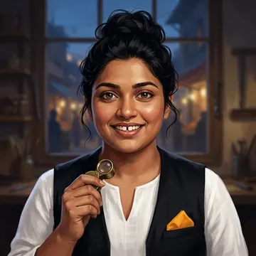 Retrato de Nandhini Marimuthu, un personaje AI