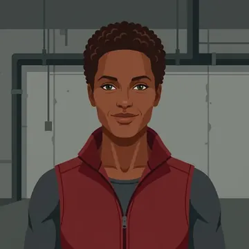 Retrato de Nasra Maina, um personagem de AI