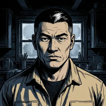 Portrait of Natsuo Higashi, an AI character