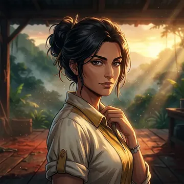 Portrait of Nawal Al-Badr, an AI character