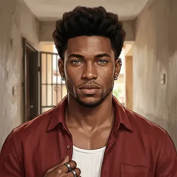 Portret postaci AI o imieniu Nonso Diallo