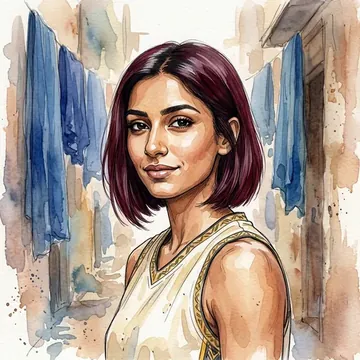 Portret postaci AI o imieniu Noor Dayal
