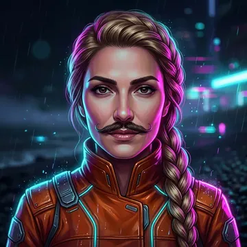Ritratto di Omaya Khorsandi, un personaggio AI
