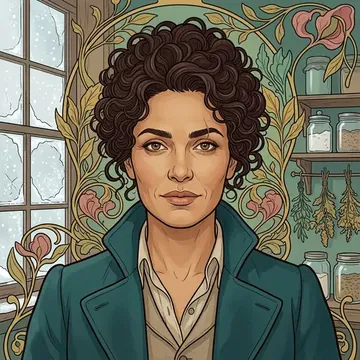 Portret postaci AI o imieniu Oriane Dupont