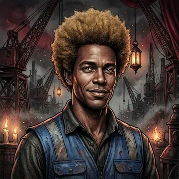 Portrait of Orlandino Aragão, an AI character
