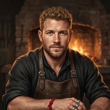 Portrait of Owain Philbin, an AI character