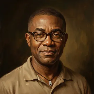 Retrato de Pathé Diallo, um personagem de AI