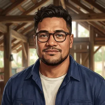 Portrait of Peniamina Marama, an AI character