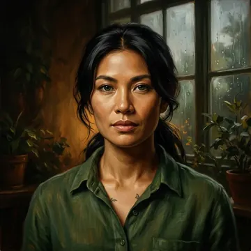 Portrait of Phawinee Myint, an AI character
