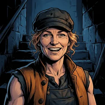Portrait of Polan Gordovin, an AI character