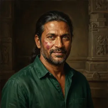 Portret postaci AI o imieniu Preetham Palani