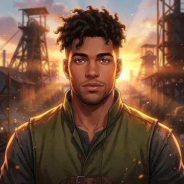 Portrait of Quenor Anamare, an AI character