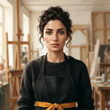 Retrato de Razan Haddad, un personaje AI